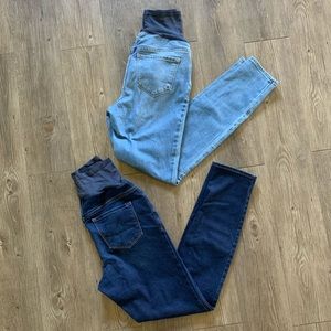 2 Old Navy Womens Maternity Pregnancy Jeans size 4